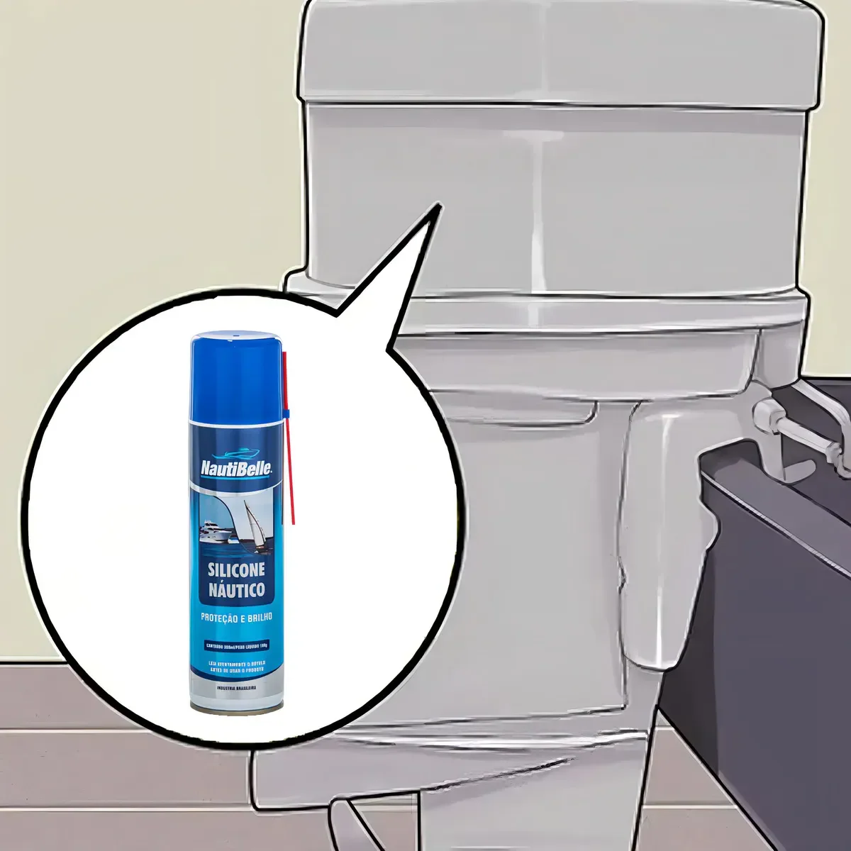 Silicone Spray Nautico 300ml Protege Partes Náuticas Nautibelle – foto 4