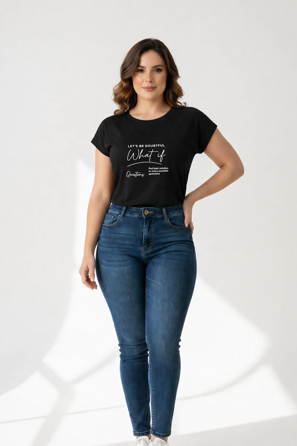 BLUSA FEMININA VISCOLYCRA  - LETS BE DOUBTFUL