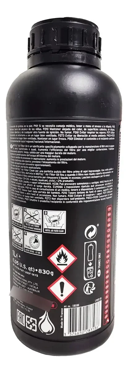 Motul 1 L A3 Filter Oil Mc Care Lubrificante Limpador Filtro – foto 2