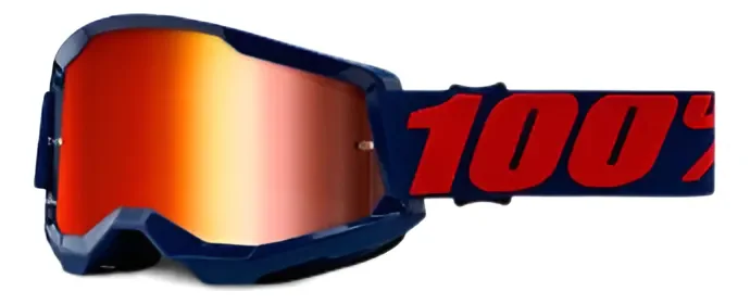 Óculos 100% Strata 2 Espelhado Navy Azul