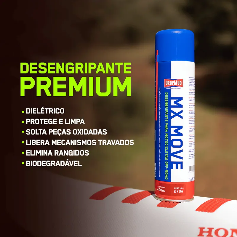 Antiferrugem Desingripante 400ml Dropmud Limpeza Proteção Azul – foto 4
