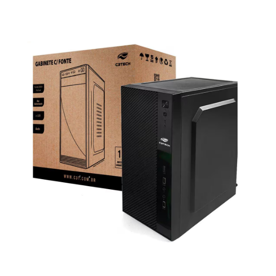 GABINETE C3TECH MT-31BK  C/ FONTE 200W