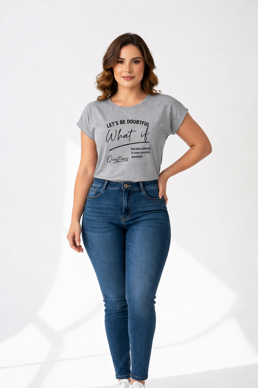 BLUSA FEMININA VISCOLYCRA  - LETS BE DOUBTFUL – foto 3