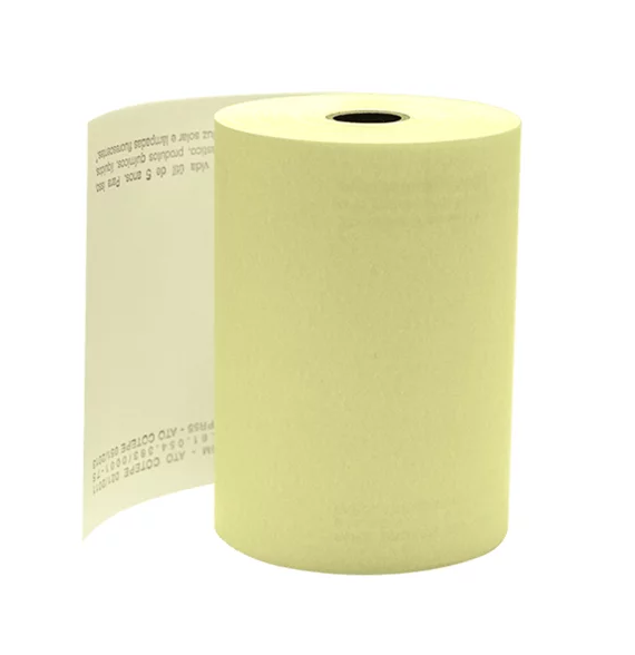 BOBINA TERMICA AMARELA 80MMX40M THERMOFLEXO