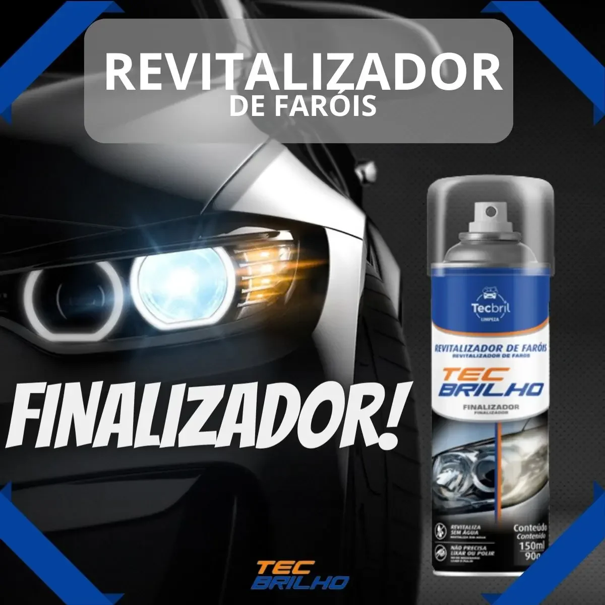 Revitalizador De Faróis Tec Brilho Spray Finalizador – foto 2