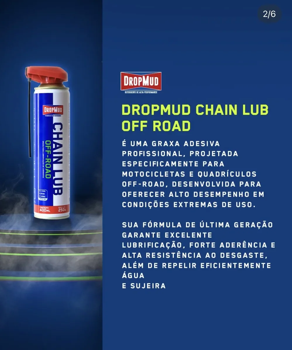 Spray Lubrificante Corrente Dropmud Off Road Chain Lub 400ml – foto 5