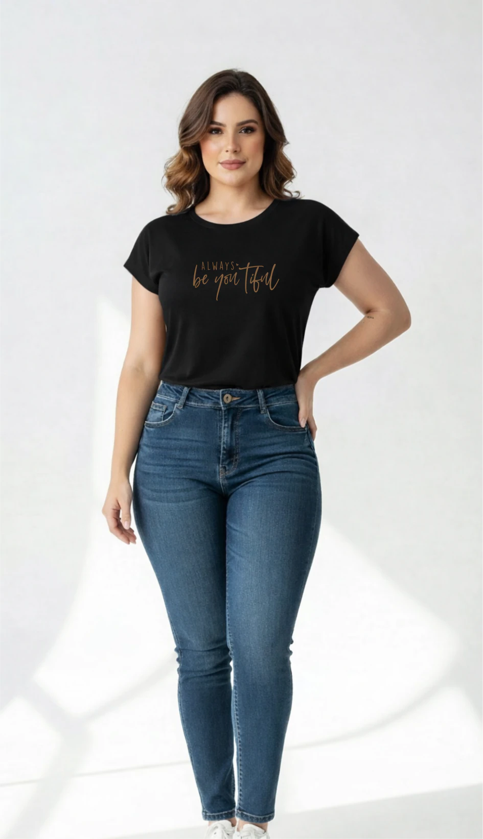 BLUSA FEMININA  VISCOLYCRA  - ALWAYS BE YOU TIFUL